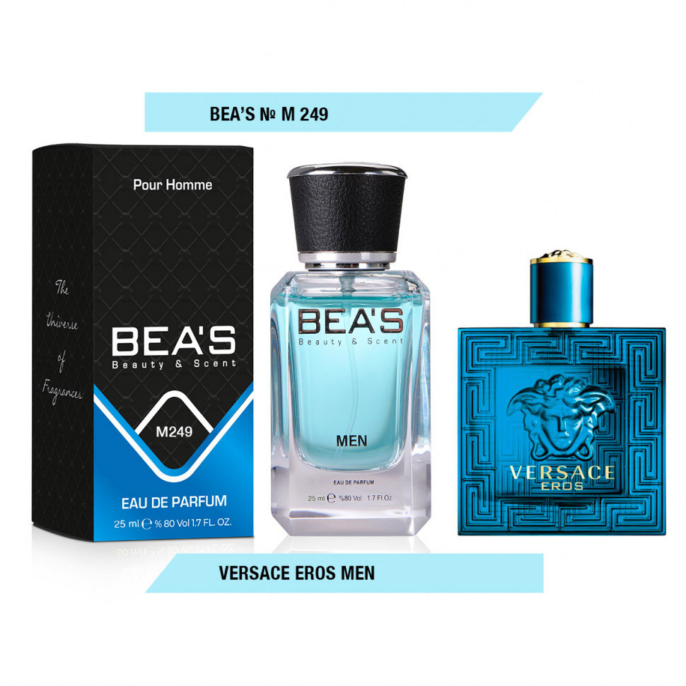 Мужская парфюмерия Парфюм Beas Versace Eros for men 25 ml арт. M 249  купить, отзывы, фото, доставка - Ва Ви Анд Все для дома и семьи